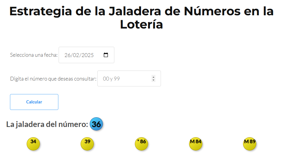 Estrategia de la Jaladera de Números en la Lotería